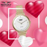  ĐỒNG HỒ NEWSKY NS5004L.S03 Nữ Máy quartz Kính sapphire Size32mm 3ATM 