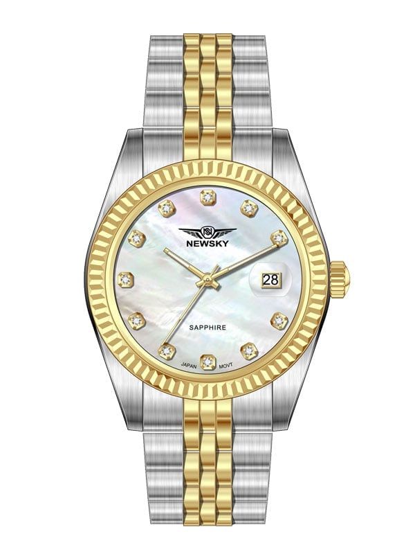  ĐỒNG HỒ NEWSKY NS5023G.S03 Nam máy quartz kính sapphire size 40mm 3ATM 