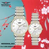  ĐỒNG HỒ NEWSKY NS5009L.S03 Nữ máy quartz kính sapphire size 30mm 3ATM 