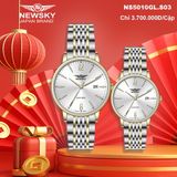  ĐỒNG HỒ NEWSKY NS5010L.S03 Nữ máy quartz kính sapphire size31mm 3ATM 