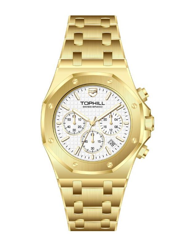  ĐỒNG HỒ TOPHILL TL026G.S04 Nam dây thép 316L Máy quartz Kính sapphire 5ATM 
