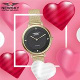  ĐỒNG HỒ NEWSKY NS5004L.S04 Nữ Máy quartz Kính sapphire Size32mm 3ATM 