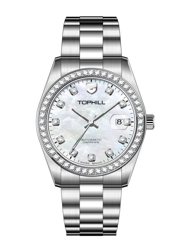  ĐỒNG HỒ TOPHILL TW095G.S1038 Nam dây thép 316L Máy automatic Kính sapphire 5ATM 