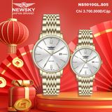  ĐỒNG HỒ NEWSKY NS5010L.S05 Nữ máy quartz kính sapphire size 31mm 3ATM 