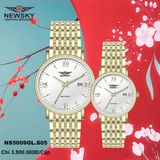  ĐỒNG HỒ NEWSKY NS5009L.S05 Nữ máy quartz kính sapphire size 30mm 3ATM 