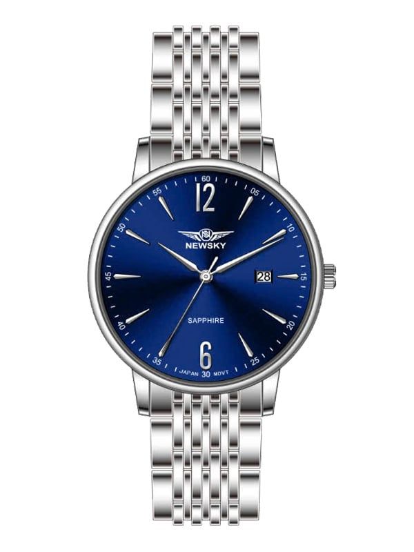  ĐỒNG HỒ NEWSKY NS5010G.S06 Nam máy quartz kính sapphire size 38mm 3ATM 