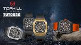  ĐỒNG HỒ TOPHILL TUT003G.GR8158 Nam Máy automatic Sapphire 5ATM 