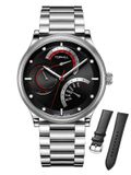  ĐỒNG HỒ TOPHILL TV007G.S1152 Nam dây Thép 316L máy quartz kính Sapphire Size 43mm 5ATM 