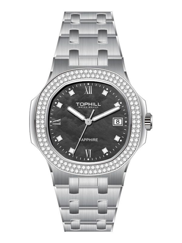  ĐỒNG HỒ TOPHILL TL029L.M1162 Nữ máy quartz kính sapphire Size 34cm 5ATM 