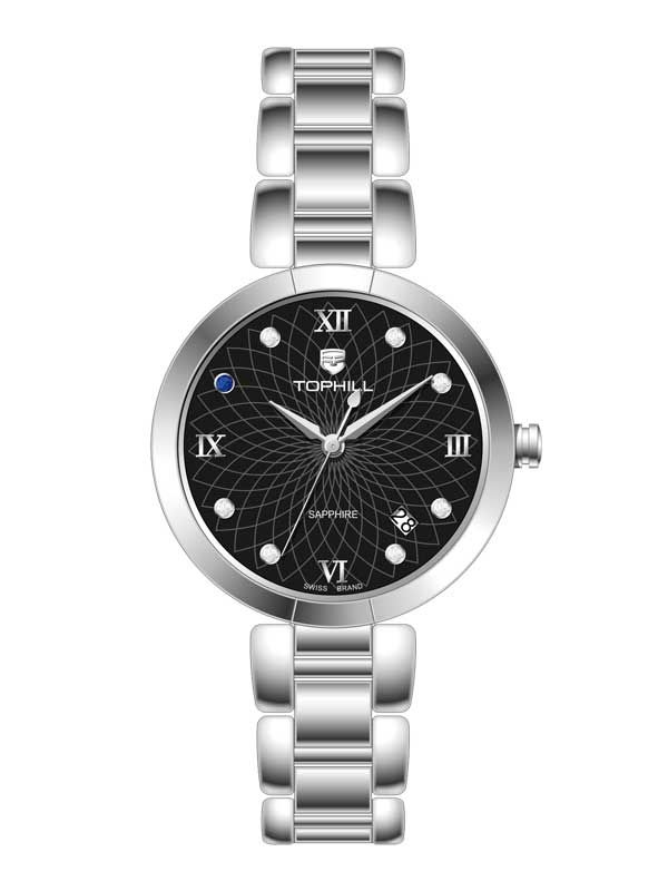  ĐỒNG HỒ TOPHILL TE061L.S1162 Nữ Máy Quartz(pin) Kính sapphire Size 33mm 5ATM 