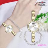  ĐỒNG HỒ NEWSKY NS5012L.S03 Nữ máy quartz Kính sapphire Size 27,5mm 3ATM 