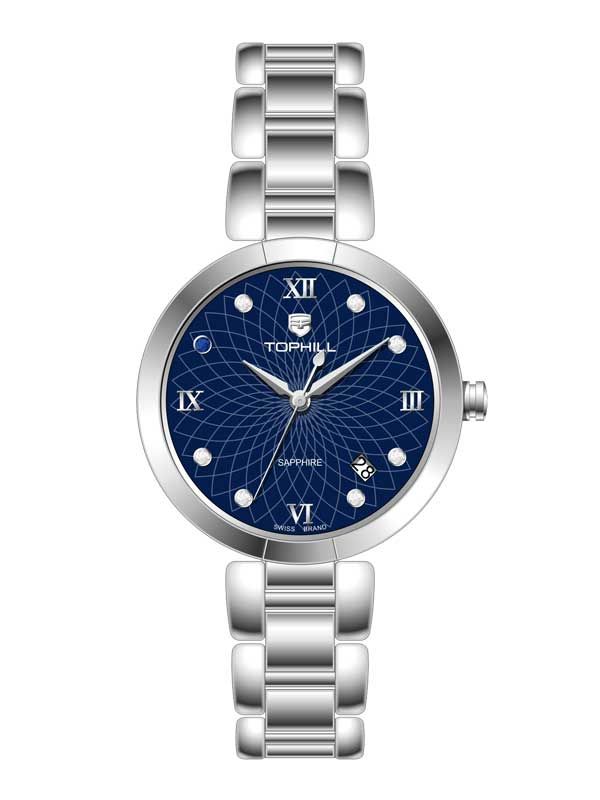  ĐỒNG HỒ TOPHILL TE061L.S1362 Nữ Máy Quartz(pin) Kính sapphire Size 33mm 5ATM 