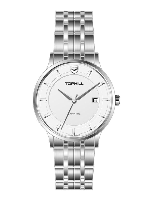  ĐỒNG HỒ TOPHILL TA039G.S1652 Nam Máy Quartz(pin) Kính sapphire Size 40mm 5ATM 