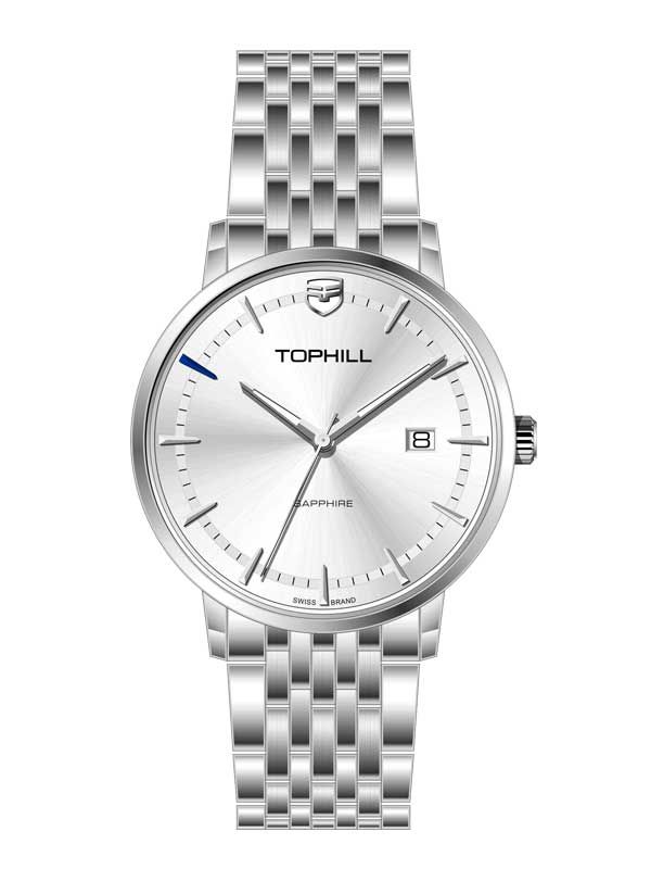  ĐỒNG HỒ TOPHILL TA038G.S1652 Nam Máy Quartz(pin) Kính sapphire Size 40mm 5ATM 