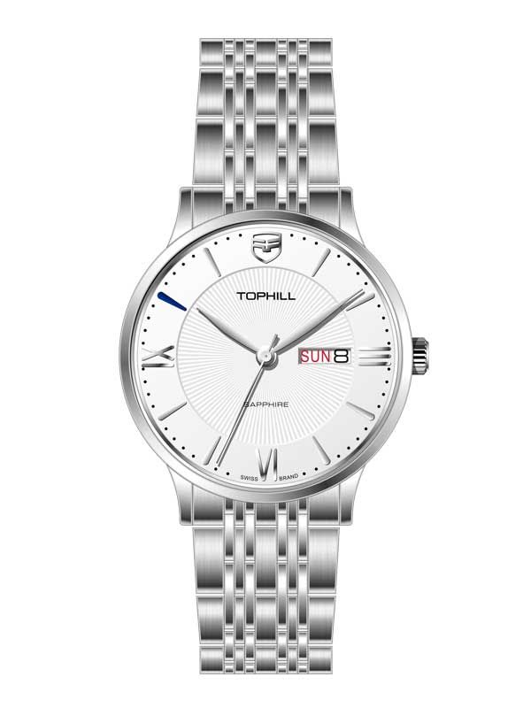  ĐỒNG HỒ TOPHILL TA050G.S1692 Nam Máy Quartz(pin) Kính sapphire Size 40mm 5ATM 