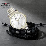  ĐỒNG HỒ NEWSKY NS5009G.S03 Nam máy quartz kính sapphire size 38mm 3ATM 