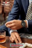  ĐỒNG HỒ NEWSKY NS6003G.S03 Nam máy quartz kính sapphire size 41mm 3ATM 