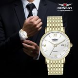  ĐỒNG HỒ NEWSKY NS5009G.S05 Nam máy quartz kính sapphire size 38mm 3ATM 