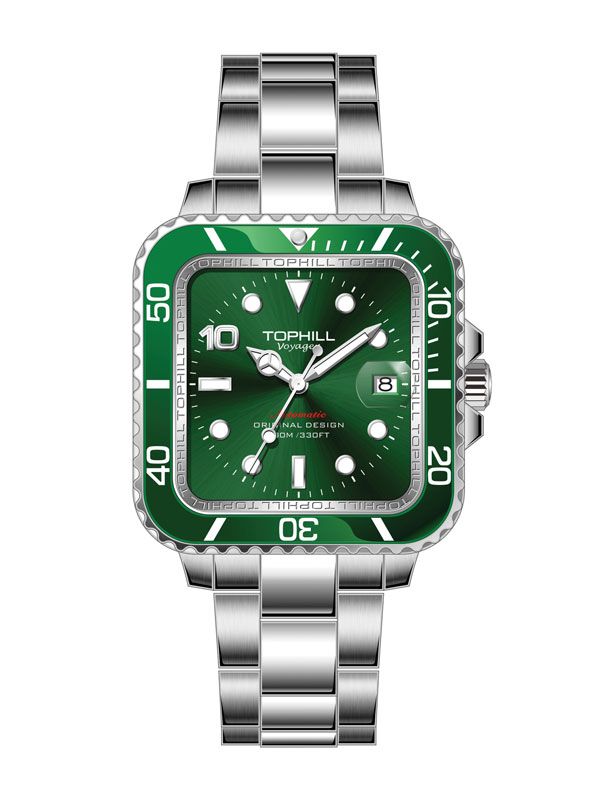  ĐỒNG HỒ TOPHILL TD005G.S1A08 Nam máy automatic kính sapphire size 39mm 10ATM 