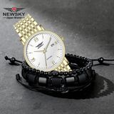  ĐỒNG HỒ NEWSKY NS5009G.S05 Nam máy quartz kính sapphire size 38mm 3ATM 