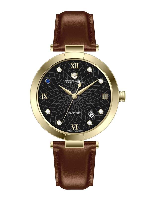  ĐỒNG HỒ TOPHILL TE061L.PZ2162 Nữ Máy Quartz(pin) Kính sapphire Size 33mm 5ATM 