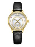  ĐỒNG HỒ TOPHILL TE036L.NB2237 Nữ dây da máy Quartz kính Sapphire Size 30mm 3ATM 