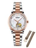  ĐỒNG HỒ TOPHILL TV008L.S7238 Nữ dây thép 316L máy Automatic kính Sapphire Size 33mm 5ATM 