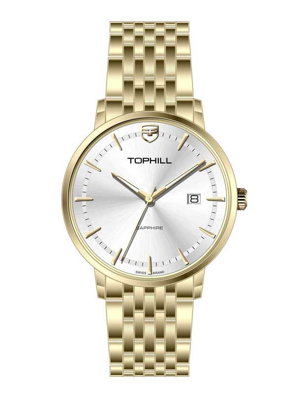  ĐỒNG HỒ TOPHILL TA038G.S2652 Nam Máy Quartz(pin) Kính sapphire Size 40mm 5ATM 