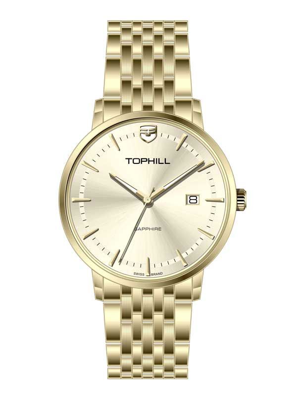  ĐỒNG HỒ TOPHILL TA038G.S2952 Nam Máy Quartz(pin) Kính sapphire Size 40mm 5ATM 