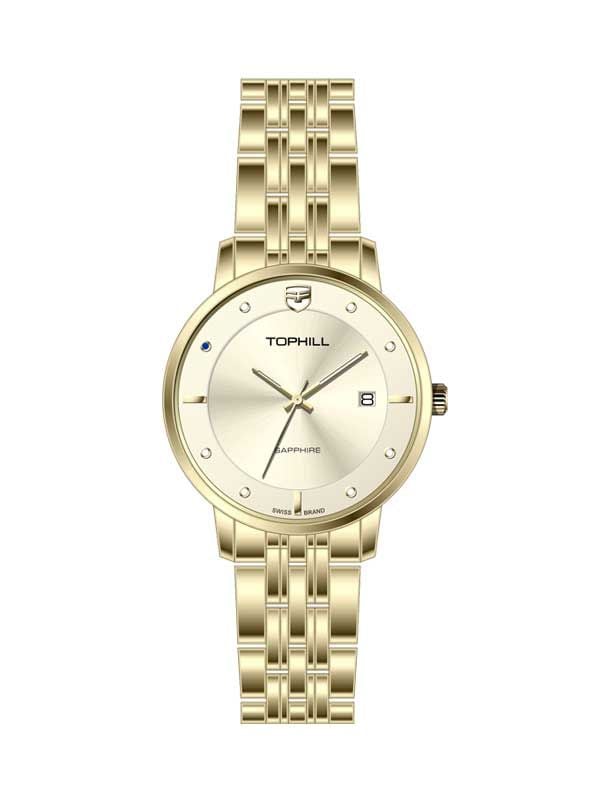  ĐỒNG HỒ TOPHILL TA052L.S2982 Nữ Máy Quartz(pin) Kính sapphire Size 30mm 5ATM 