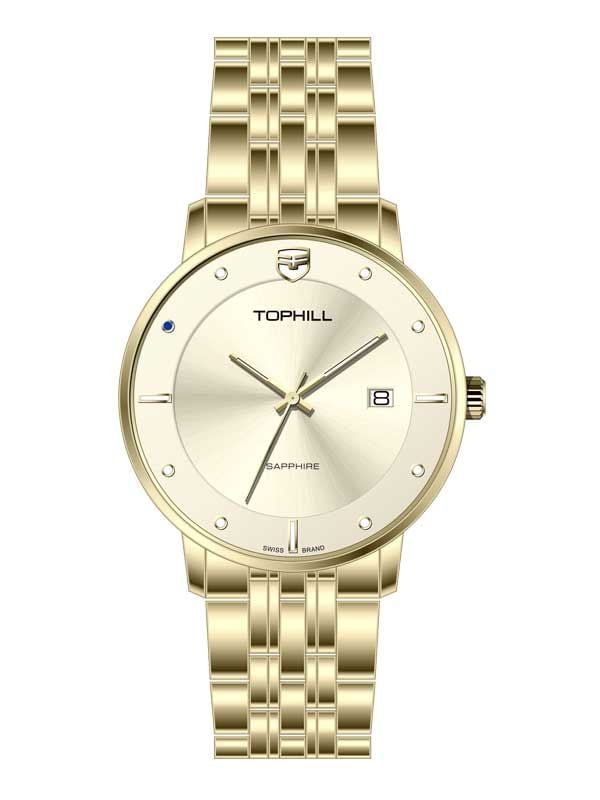  ĐỒNG HỒ TOPHILL TA052G.S2982 Nam Máy Quartz(pin) Kính sapphire Size 40mm 5ATM 