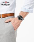  ĐỒNG HỒ NEWSKY NS5017G.S01 Nam máy quartz kính sapphire size 41mm 3ATM 