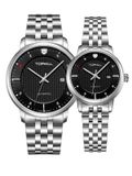  ĐỒNG HỒ TOPHILL TA032G.S1138 + TA032L.S1138 Nam+Nữ dây Thép 316L máy Automatic kính Sapphire 5ATM 