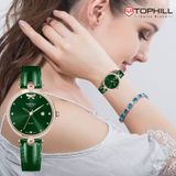  ĐỒNG HỒ TOPHILL TE063L.MG3A57 Nữ Máy quartz(pin) Dây da Kính sapphire 5ATM 