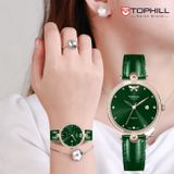  ĐỒNG HỒ TOPHILL TE063L.MG3A57 Nữ Máy quartz(pin) Dây da Kính sapphire 5ATM 