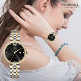  ĐỒNG HỒ TOPHILL TE063L.M6157 Nữ Máy quartz(pin) Dây thép 316L Kính sapphire 5ATM 