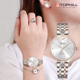  ĐỒNG HỒ TOPHILL TE063L.M7657 Nữ Máy quartz(pin) Dây thép 316L Kính sapphire 5ATM 