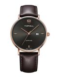  ĐỒNG HỒ TOPHILL TA031G.PC3057 Nam dây da máy Quartz kính Sapphire Size 36,5mm 3ATM 