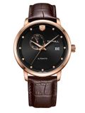  ĐỒNG HỒ TOPHILL TW061G.PZ3158 Nam dây da máy Automatic kính Sapphire Size 42mm 5ATM 