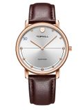  ĐỒNG HỒ TOPHILL TS011G.PZ3252 Nam dây da máy Quartz kính Sapphire Size 40mm 3ATM 