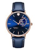  ĐỒNG HÔ TOPHILL TS016G.PL3352 Nam dây Da vỏ Thép 316L máy Quartz kính Sapphire 5ATM 