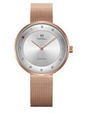  TOPHILL TS006L.S3637 Nữ, dây Lưới, vỏ Thép 316L, máy Quartz, kính Sapphire, chịu nước 3ATM 