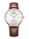  ĐỒNG HỒ TOPHILL TA031G.PZ3657 Nam dây Da máy Quartz kính Sapphire Size 36,5mm 3ATM 