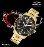  ĐỒNG HỒ NEWSKY NS5017G.S03 Nam máy quartz kính sapphire size 41mm 3ATM 