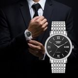  ĐỒNG HỒ NEWSKY NS5009G.S02 Nam máy quartz kính sapphire size 38mm 3ATM 