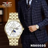  ĐỒNG HỒ NEWSKY NS6002G.S05 Nam máy quartz Kính sapphire Size 40mm 5ATM 