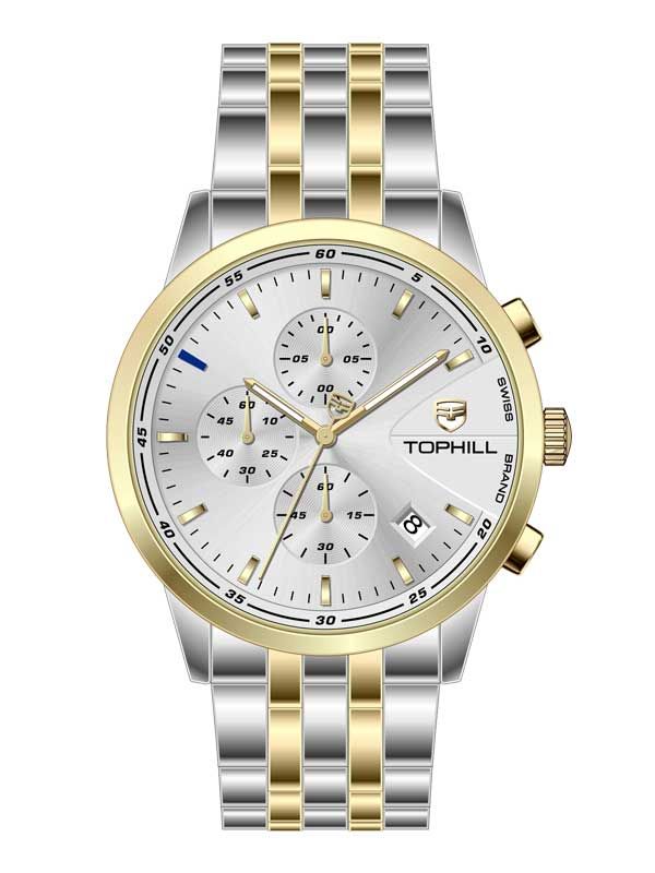  ĐỒNG HỒ TOPHILL TL022G.S6652 Nam Máy Quartz(pin) Kính sapphire Size 41mm 5ATM 