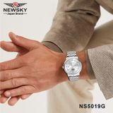  ĐỒNG HỒ NEWSKY NS5019G.S01 Nam máy quartz kính sapphire size 40mm 3ATM 