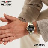  ĐỒNG HỒ NEWSKY NS5019G.S03 Nam máy quartz kính sapphire size 40mm 3ATM 
