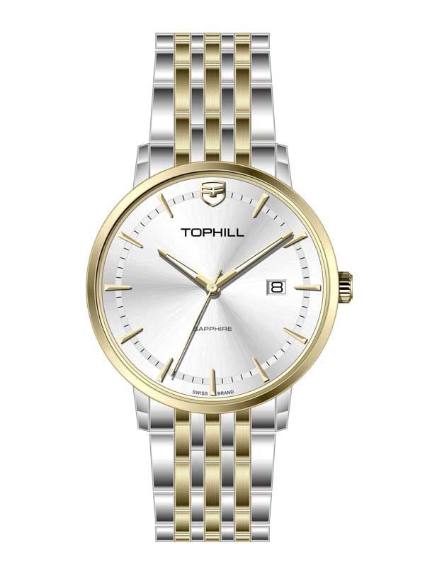  ĐỒNG HỒ TOPHILL TA038G.S6652 Nam Máy Quartz(pin) Kính sapphire Size 40mm 5ATM 